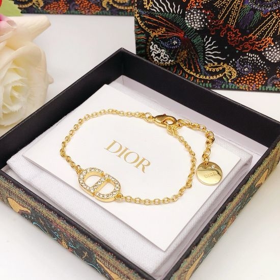 Christian Dior CD Brass Mini Letter Design Bracelet