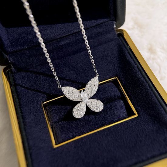 Polo Ralph Lauren Butterfly Pattern Sterling Silver Necklace Jewelry