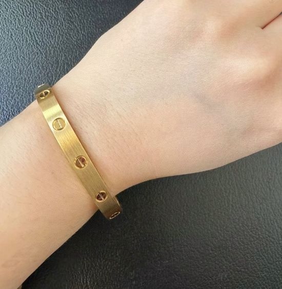 Cartier Classic Brushed Texture Wide Bangle Jewelry