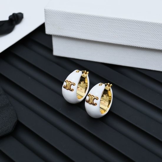 Celine Enamel Stud Earrings