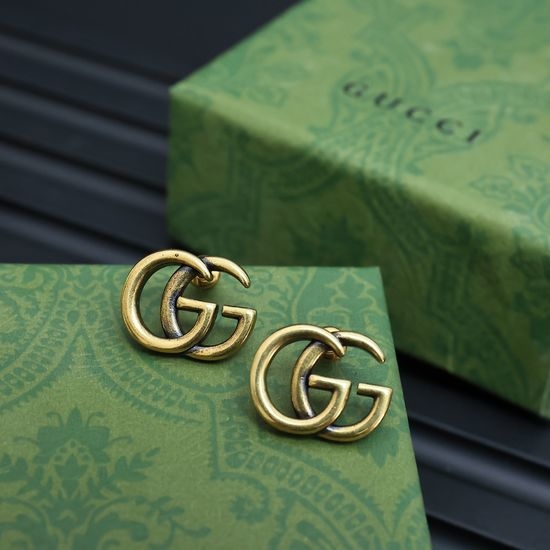 Gucci Vintage Letter Stud Earrings
