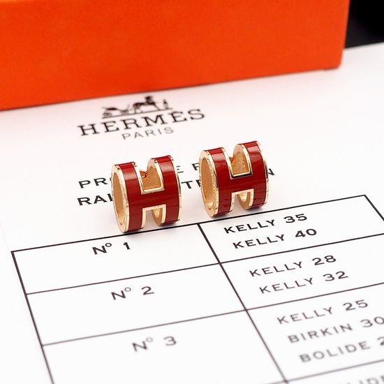 Hermes Versatile Enamel Stud Earrings in Stock