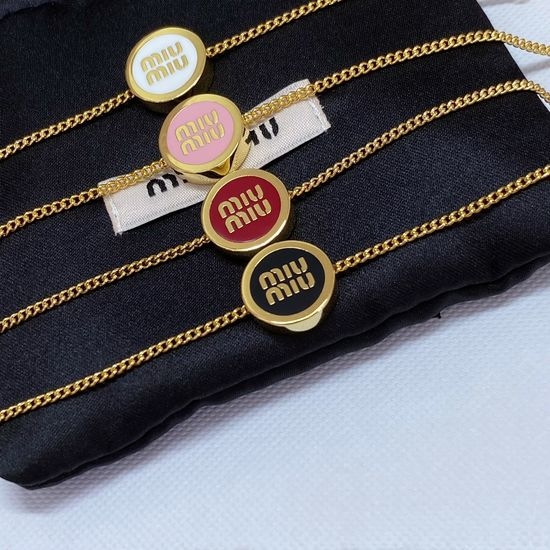Miu Miu Round Enamel Charm Bracelet