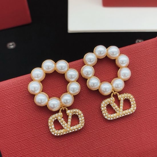 Valentino Classic Round Pearl Earrings