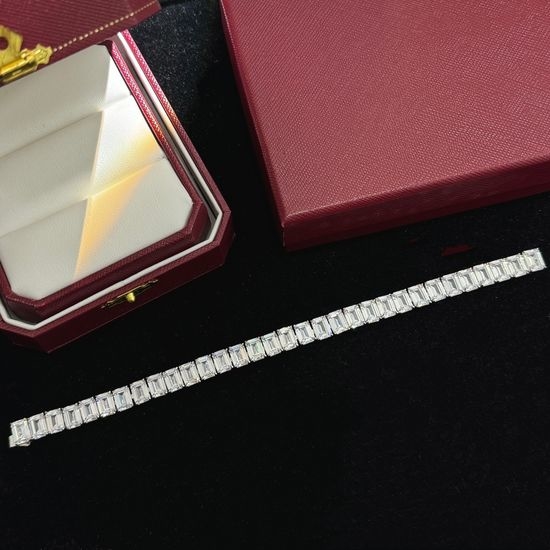 Harry Winston Sterling Silver Full Crystal Bracelet