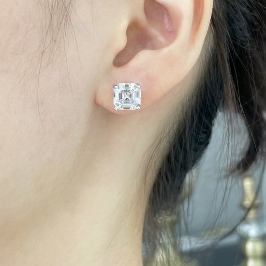 Tiffany & Co. Four Prong Cut Diamond Stud Earrings