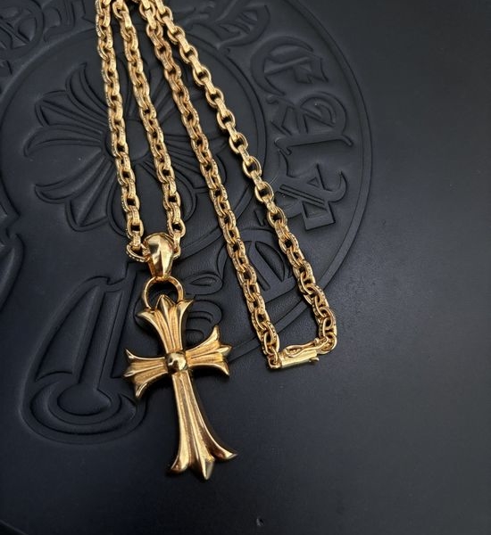 Chrome Hearts Classic Cross Gold Plated Necklace