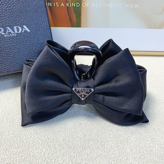 Prada Bow Satin Hair Claw Clip