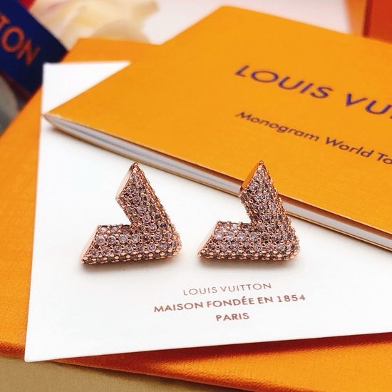 Louis Vuitton LV Rose Gold Diamond Brass Bracelet