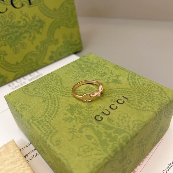Gucci Diamond Decorated Open Ring