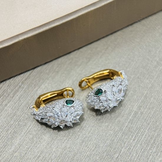 Bottega Veneta BV Snakeskin Pattern Earrings