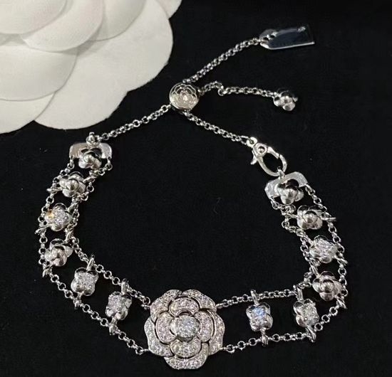 Chanel Camellia Diamond Inlaid Bracelet