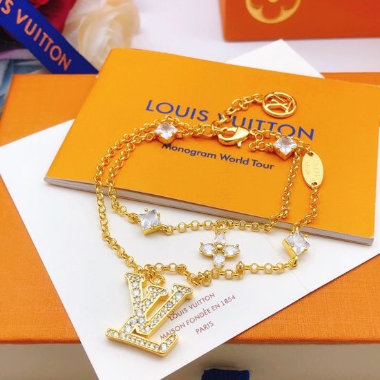 Louis Vuitton LV Double Layer Square Diamond Bracelet