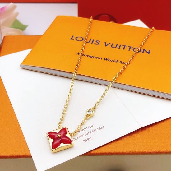 Louis Vuitton LV Red Mother of Pearl Necklace
