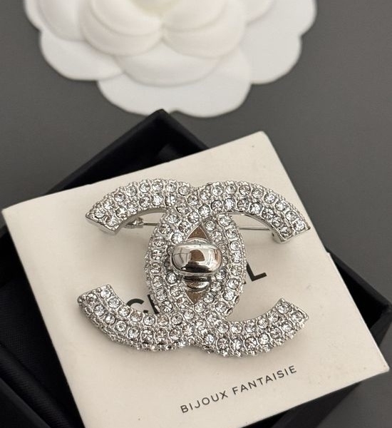 Chanel Rhinestone Buckle Decorative Brooch