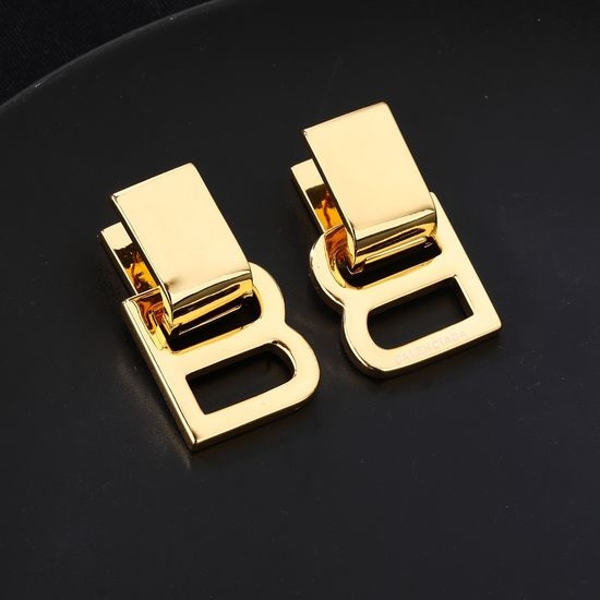 Balenciaga Metal Stud Earrings Unique Design