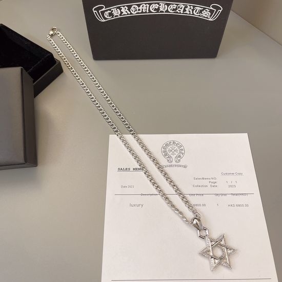 Chrome Hearts Classic Cross Decor Pendant Necklace