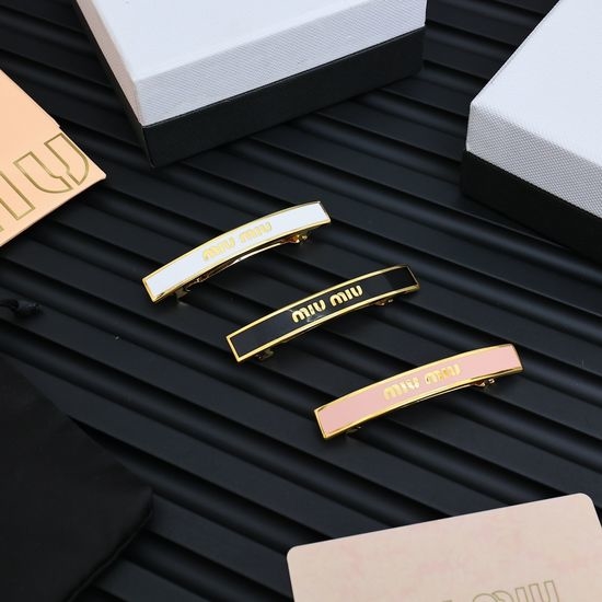Miu Miu Candy Color Enamel Hair Clip Elegant Stylish