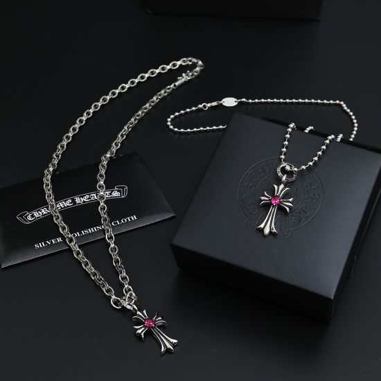 Chrome Hearts Vintage Pendant Necklace Letter Bead Chain