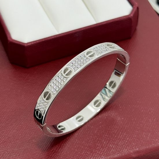 Cartier Classic Black Stud Star Silver Bracelet
