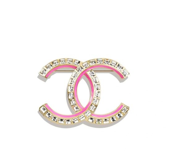 Chanel Square Diamond Enamel Brooch Exquisite Design