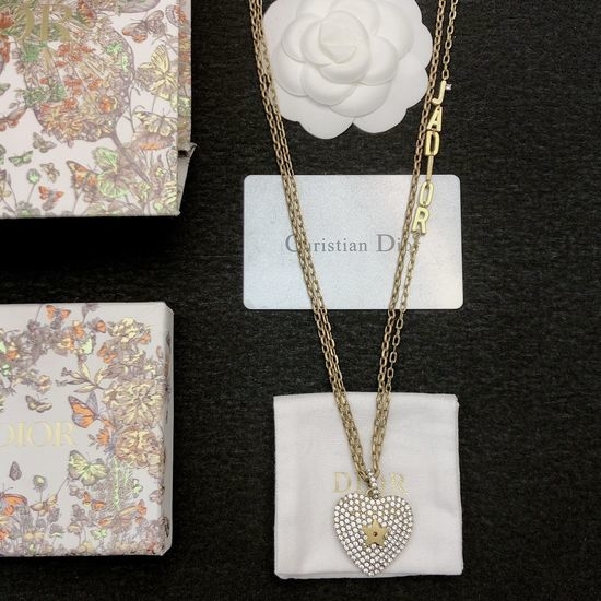 Christian Dior CD Trendy Classic Brass Choker Necklace