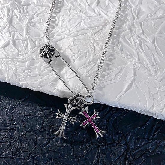 Chrome Hearts Safety Pin Style Vintage Necklace