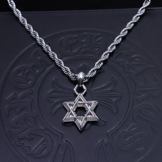 Chrome Hearts Vintage Cross Pendant Twist Chain Necklace