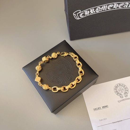 Chrome Hearts Gold Tone Classic Bracelet