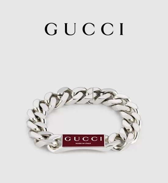 Gucci Enamel Chain Link Bracelet