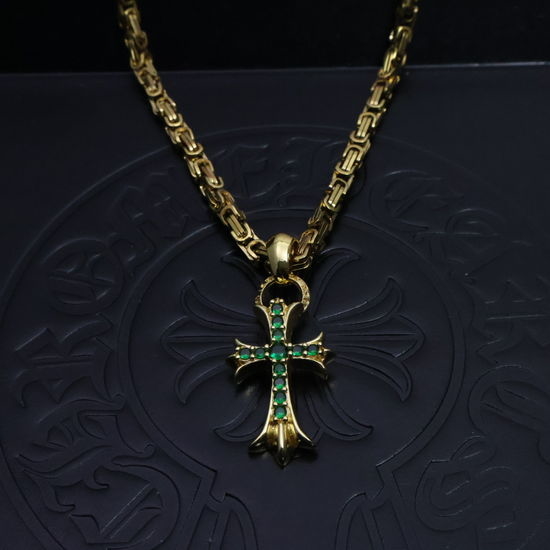 Chrome Hearts Vintage Cross Pattern Pendant Necklace