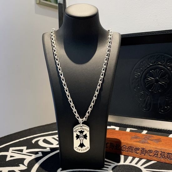 Chrome Hearts Vintage Cross Necklace Square Sword Pendant