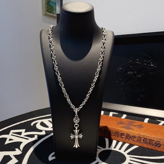 Chrome Hearts Vintage Buckle Cross Pendant Necklace