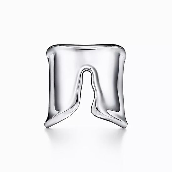 Tiffany & Co. Wide Smooth Sterling Silver Statement Ring