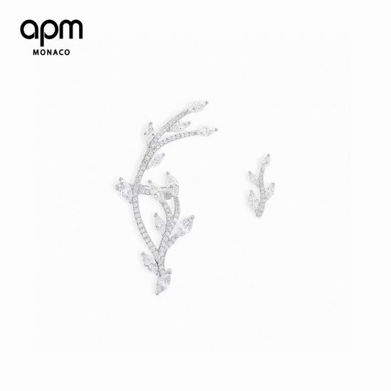 Apm monaco Asymmetric Willow Leaf Earrings