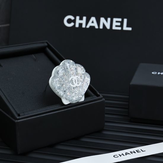 Chanel Shiny Acrylic Shell Brooch