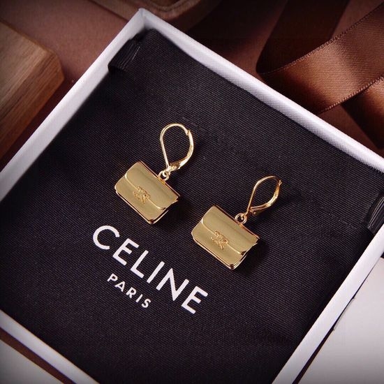 Celine Classic Golden Triumphal Arch Stud Earrings