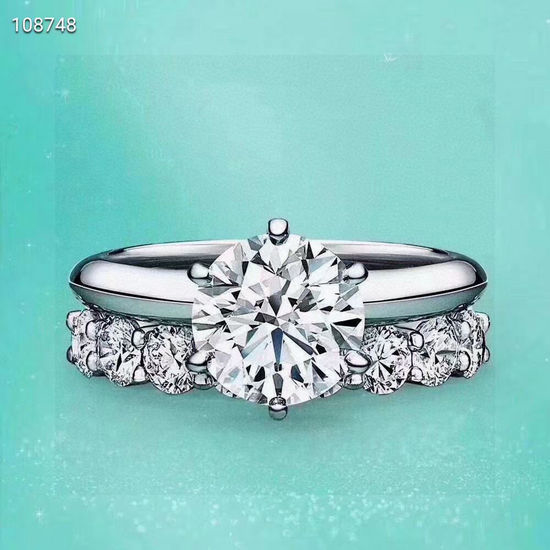 Tiffany & Co. Classic Six Claw Cubic Zirconia Ring Set