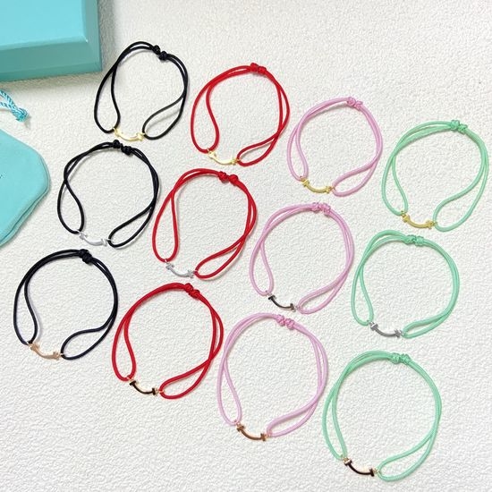 Tiffany & Co. Minimalist Smiley Face Cord Bracelet