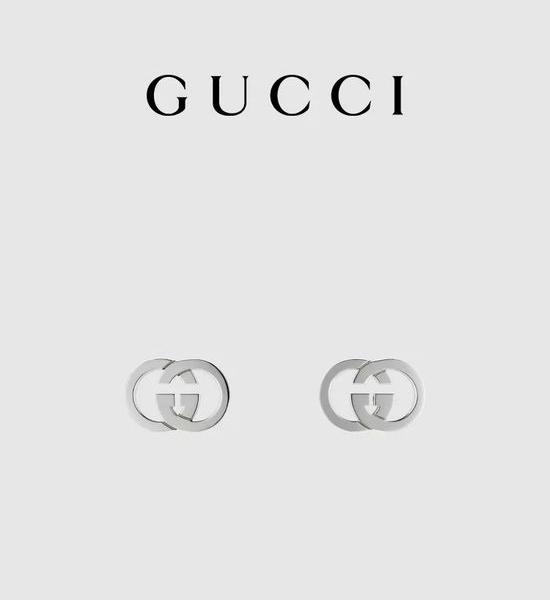 Gucci Interlocking Series Classic Stud Earrings