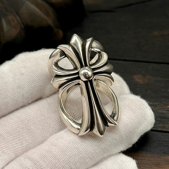 Chrome Hearts Hollow Out Cross Retro Ring