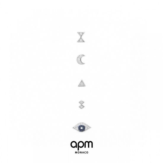 Apm monaco Evil Eye Geometric Stud Earrings Set