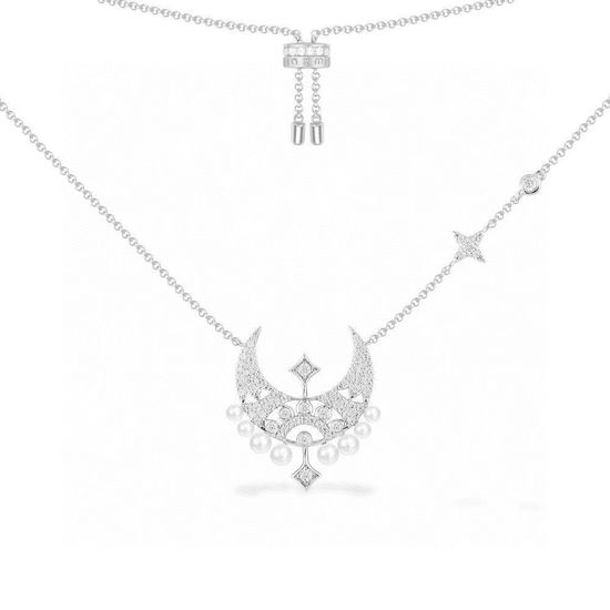 Apm monaco Moon Pearl Adjustable Necklace