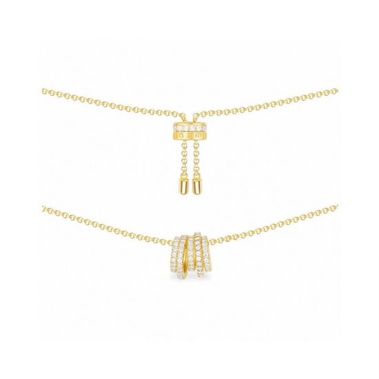 Apm monaco Gold Multi Circle Waist Clavicle Chain