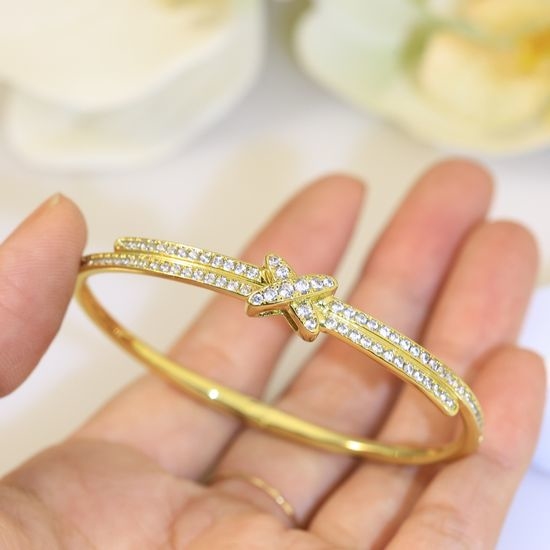 Chaumet Cross Design Inlaid Bangle