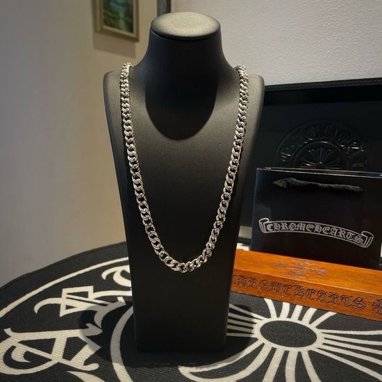Chrome Hearts Classic Cross Flower Cuba Necklace