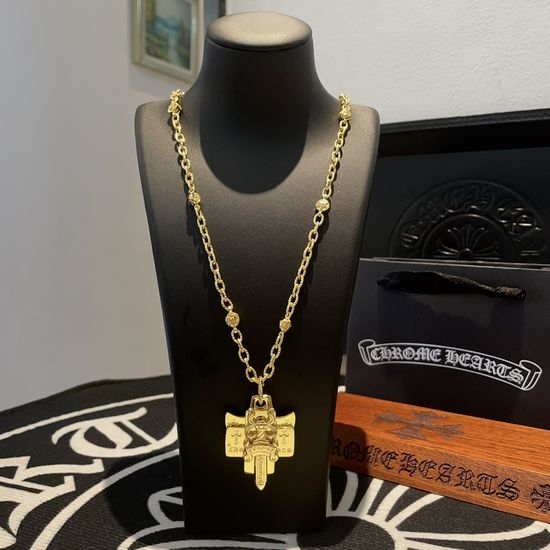Chrome Hearts Vintage Cross Wreath Pendant Necklace