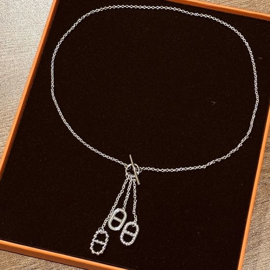 Hermes Pig Nose Tassel Pendant Necklace
