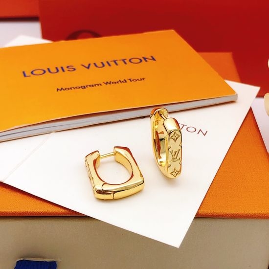 Louis Vuitton LV Gold Ear Hooks