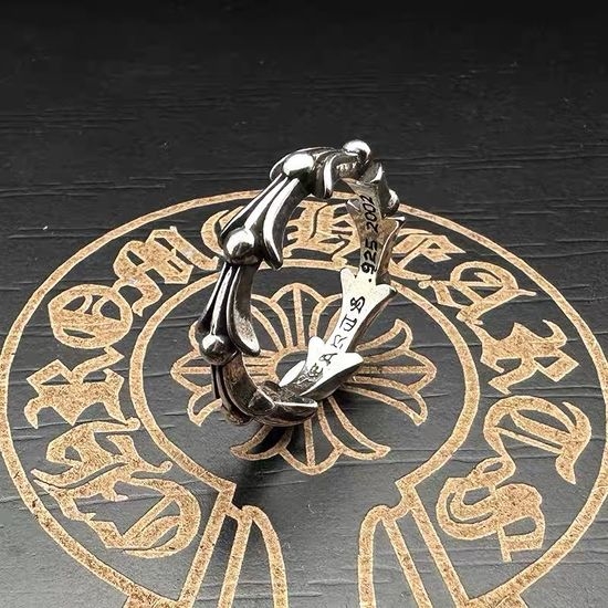 Chrome Hearts Vintage Fishbone Ring Cool Couple Matching Ring